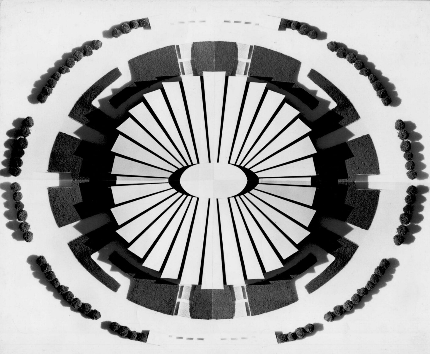 Model of the arena roof structure