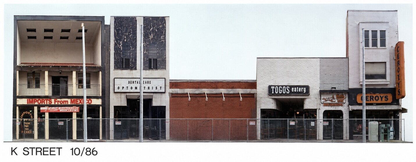 K Street storefronts, October 1986