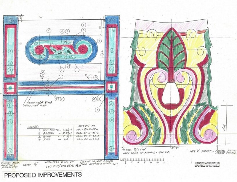 Proposed decorative ornament designs for K Street