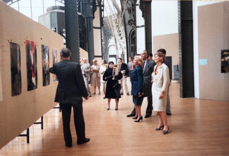 Judging the poster competition in Paris, France