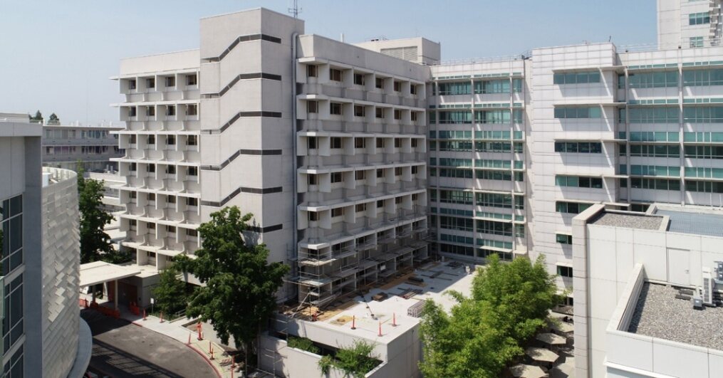 The completed UCD Medical Center tower