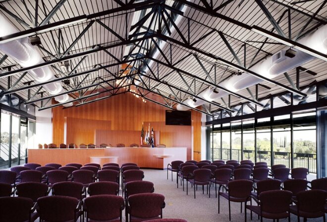 The Council Chamber under the vaulted roof