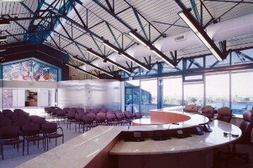 The Council Chamber dais and seating