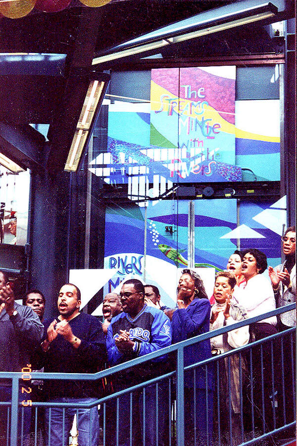 The community gathered at the Civic Center opening