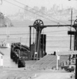 The Tiburon railroad yard in the early 1970s