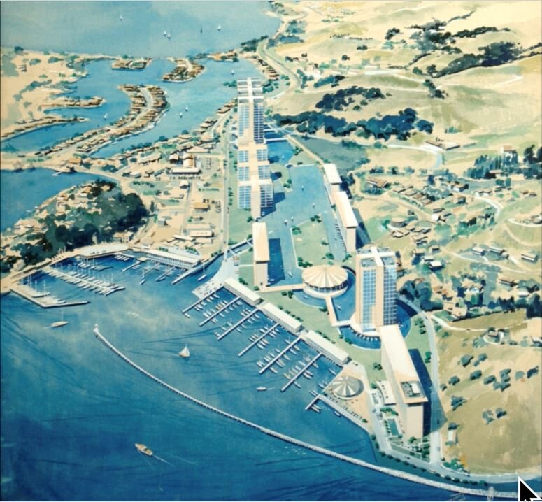 Model of the proposed 1970 development plan for the Tiburon waterfront