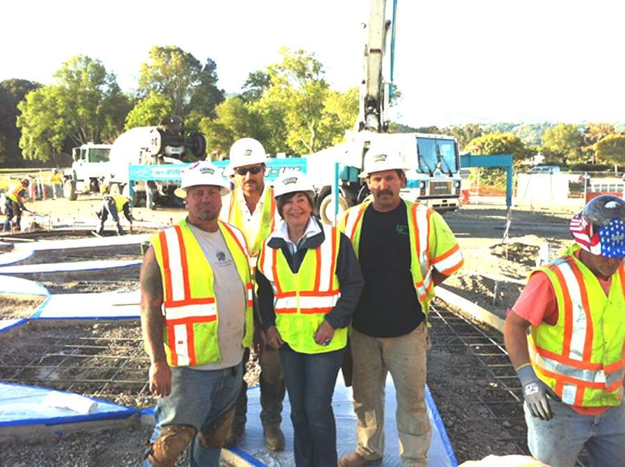 The project team on site during construction