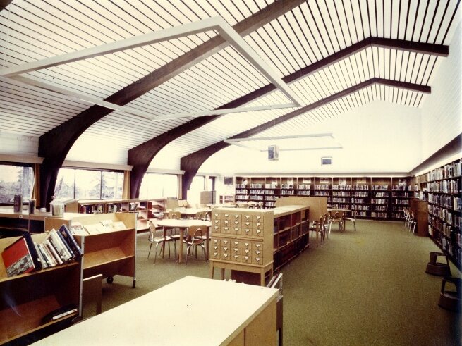 The library with indirect lighting