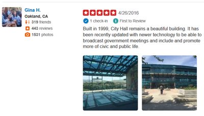 City Hall Remains a Beautiful Building, Yelp review