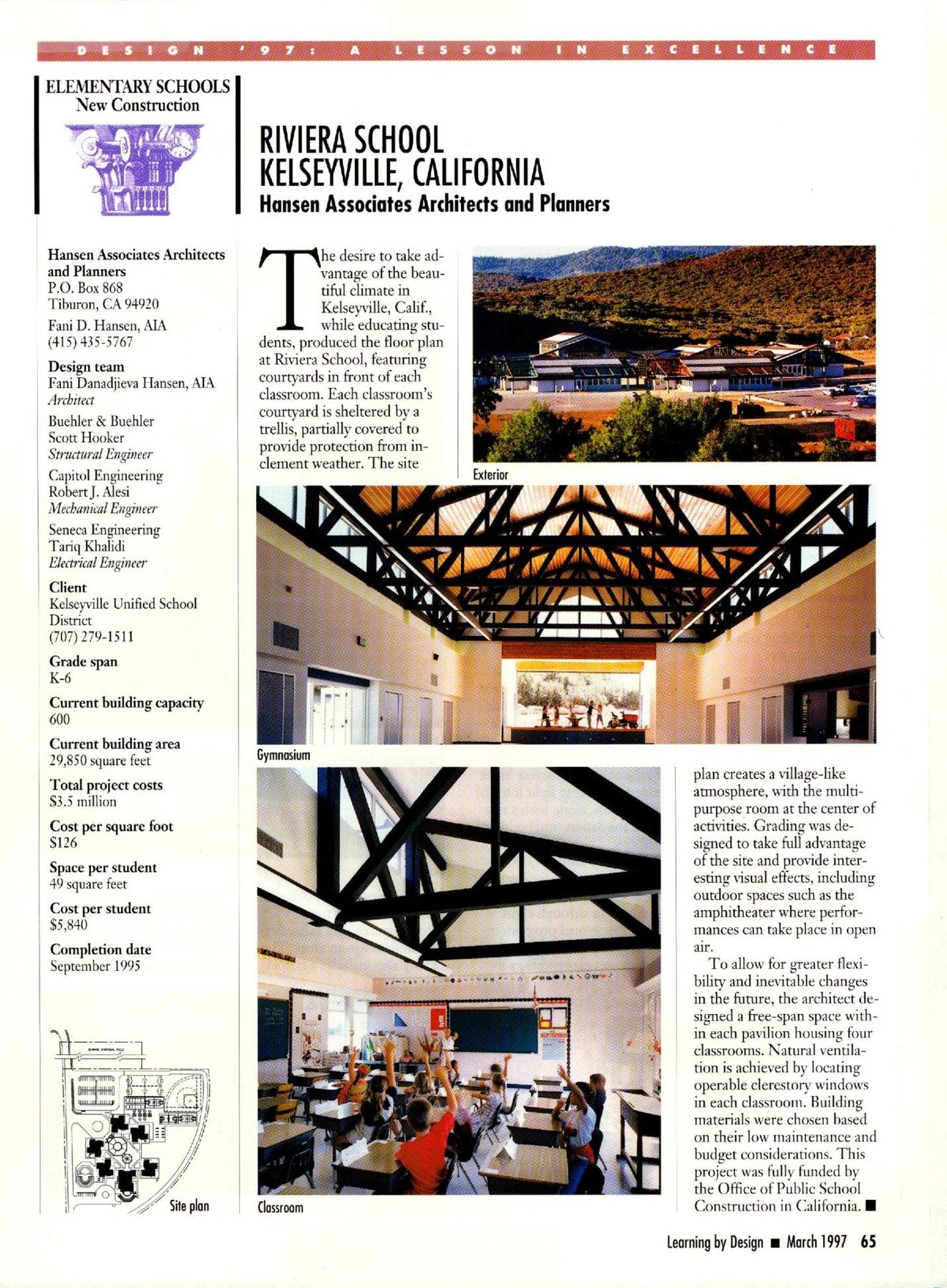 Riviera School, Kelseyville, California, Learning by Design